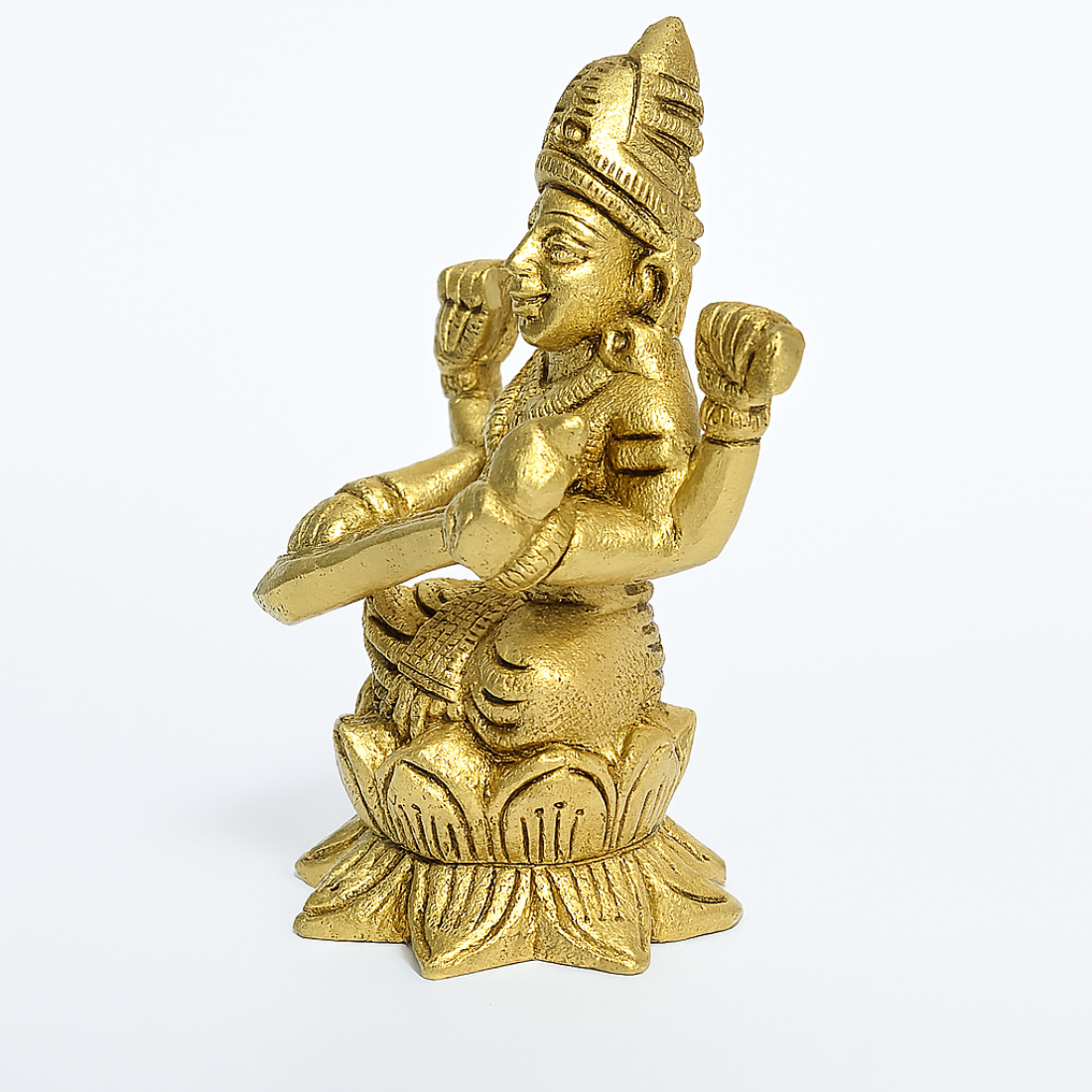 Goddess Saraswati Idol – Wisdom & Music Showpiece