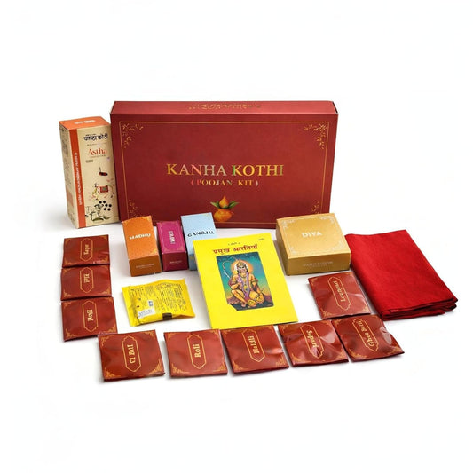 Buy Pooja Kit Online India – Premium Pooja Samagri Box with All Essentials for Daily & Festive Pooja | Kanha Kothi