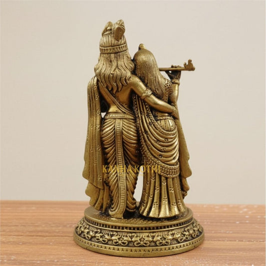 Radha Krishna Brass Idols for Home Temple – Bring Divine Love & Harmony Home