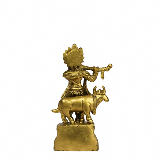 Lord Krishna with Cow Idol – Divine Harmony Showpiece