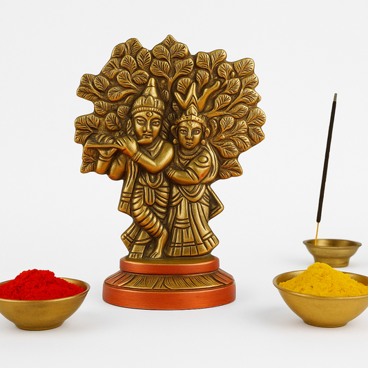 Radha Krishna Idol Under Tree – Eternal Love Showpiece