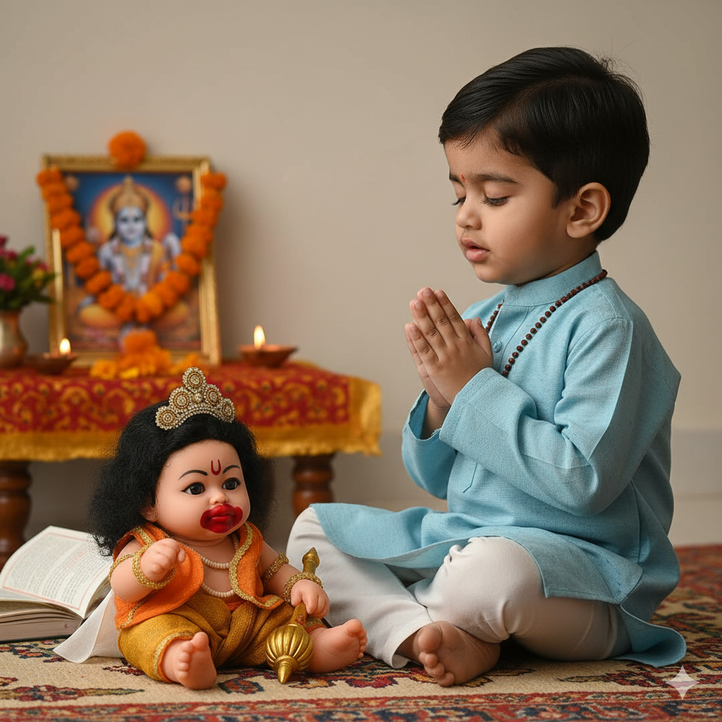Kanha kothi Handmade Bal Hanuman Ji Doll for Kids