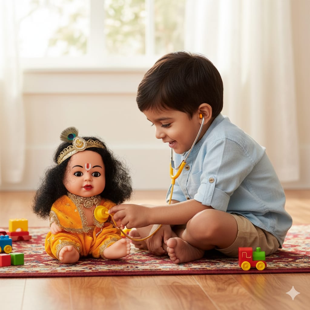 Kanha kothi Handmade Baby Krishna Doll