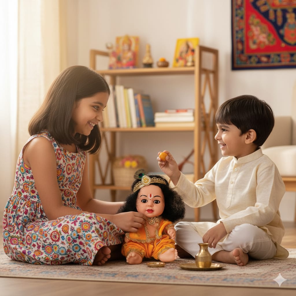 Kanha kothi Handmade Baby Krishna Doll