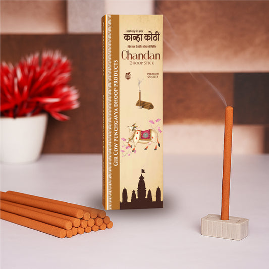 Kanha Kothi Premium Chandan & Panchwati Dhoop Sticks – Gir Cow Panchgavya Based