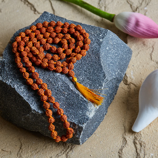 108 Beads Natural Rudraksha Mala for Japa & Meditation