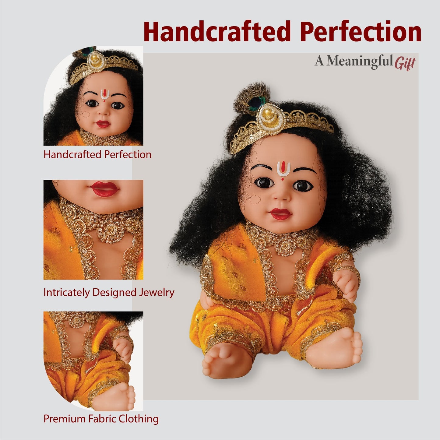 Kanha kothi Handmade Baby Krishna Doll