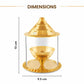 Akhand Diya Decorative Brass Oil Lamp with Glass Cover (Medium Size) – Kanha Kothi