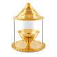 Akhand Diya Decorative Brass Oil Lamp with Glass Cover (Medium Size) – Kanha Kothi