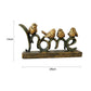 Kanha Kothi Home Decorative Showpiece with 4 Birds | Resin Craft Figurine for Living Room, Office & Gifting | Elegant Bird Theme Home Decor Sculpture