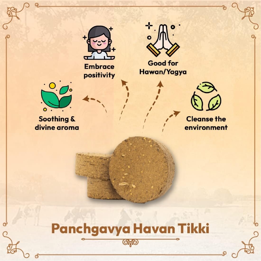 Kanha kothi Guggal Havan Tikki | Gir Cow Panchgavya | Shuddh Natural Dhoop for Yagya & Pooja Guggal