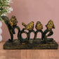 Kanha Kothi Home Decorative Showpiece with 4 Birds | Resin Craft Figurine for Living Room, Office & Gifting | Elegant Bird Theme Home Decor Sculpture