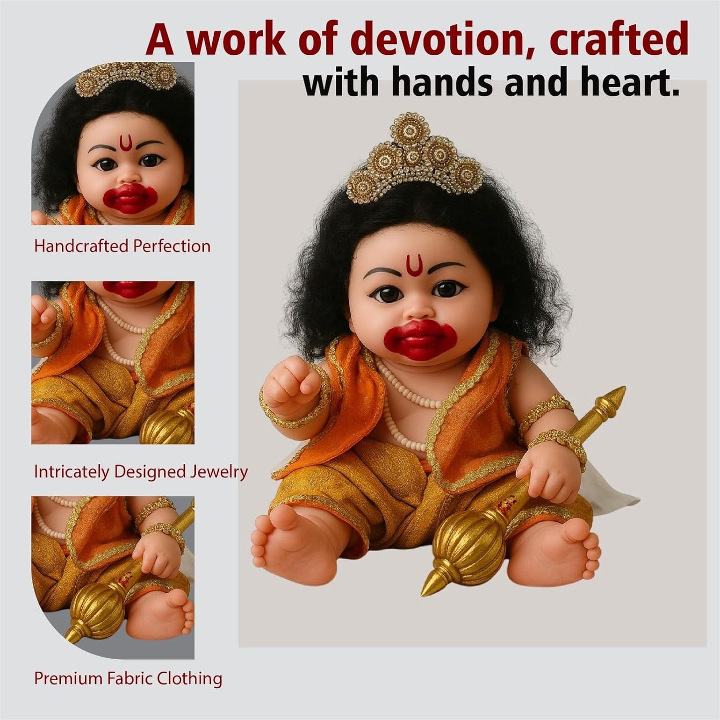 Kanha kothi Handmade Bal Hanuman Ji Doll for Kids
