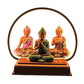 Triple Buddha Idol with LED Light – Decorative Meditating Buddha Showpiece by Kanha Kothi