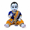 Kanha Kothi 24 Inch Laddu Gopal Doll | Premium Silicone Look Krishna Doll | Designer Dress with Mukut | Large Bal Gopal Idol for Home Temple Decor | Best Birthday Gift for Kids, Wife & Mother