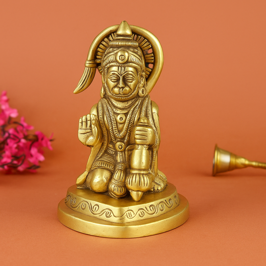 Golden Hanuman Ji Idol – Blessing Pose