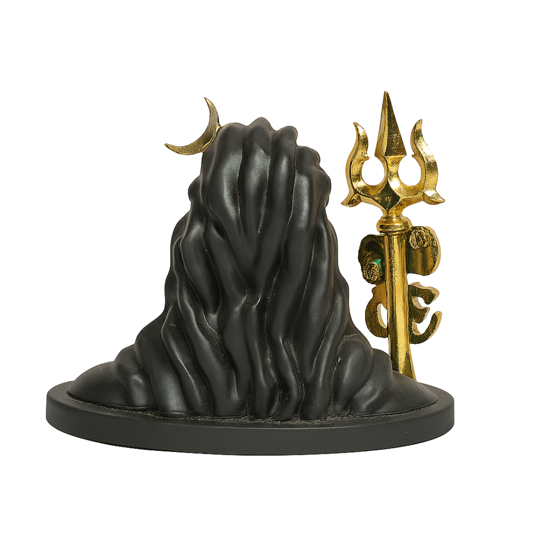 Shiv Shankar Black & Gold Resin Showpiece