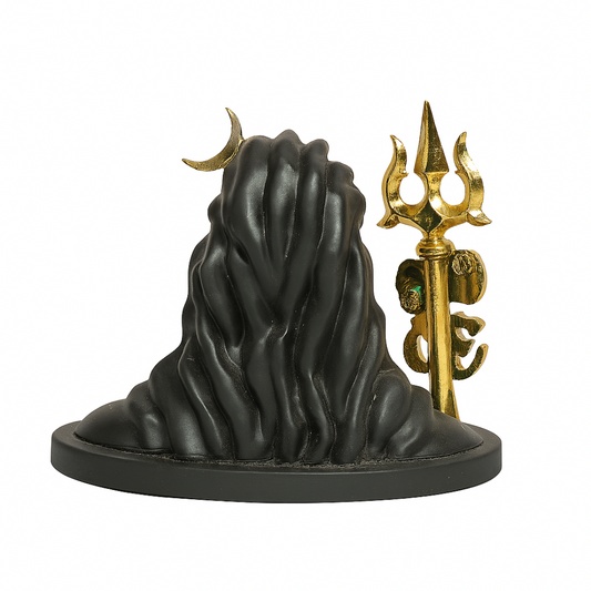 Shiv Shankar Black & Gold Resin Showpiece