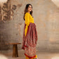 Yellow Cotton Kurta Salwar with Red Designer Dupatta – Women’s 3 Piece Set