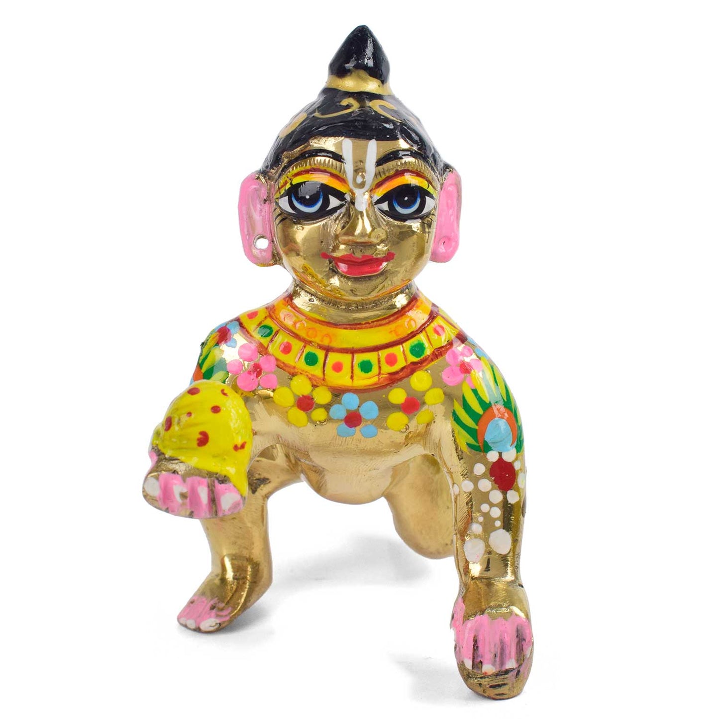 Brass Bal Gopal/Laddu Gopal Idol (Size 6)