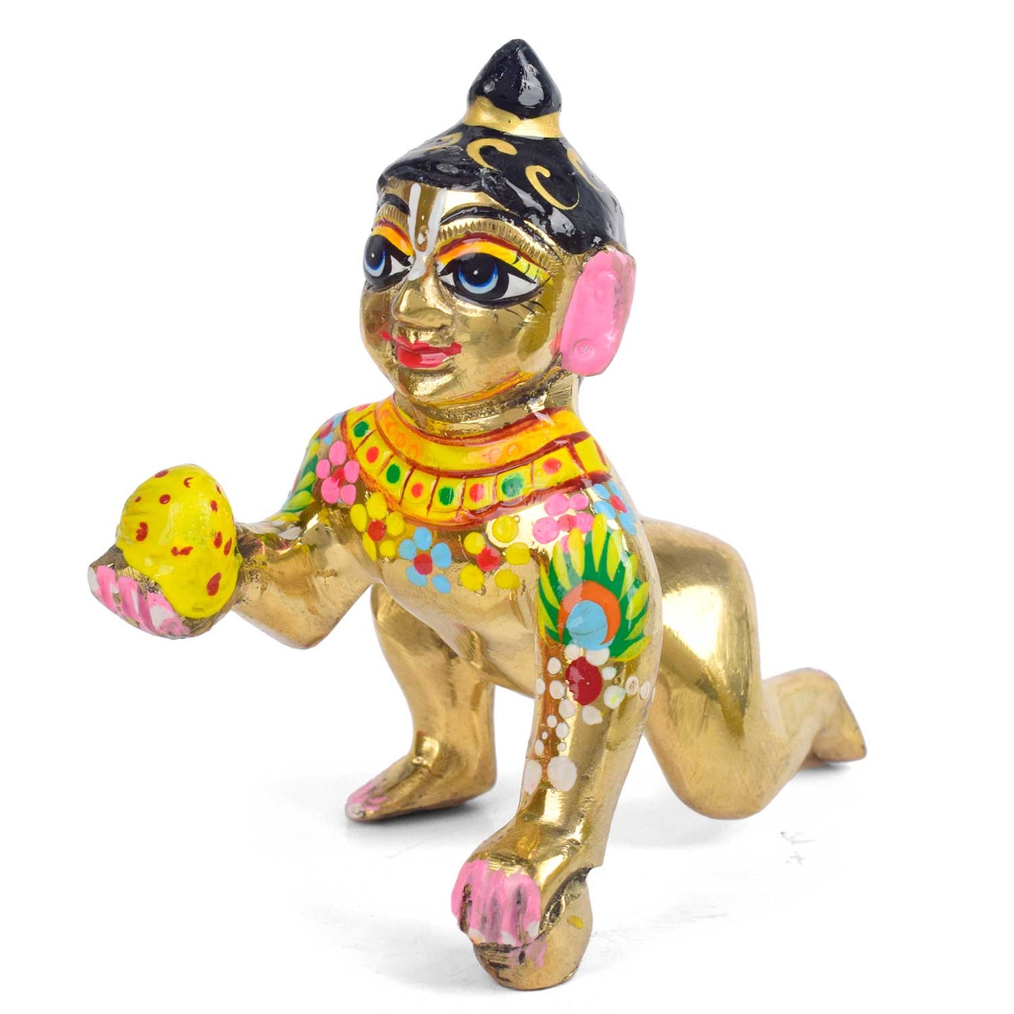 Brass Bal Gopal/Laddu Gopal Idol (Size 6)