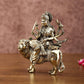 Pure Brass Maa Durga Idol on Lion – Handcrafted Durga Mata Murti for Home Temple & Pooja