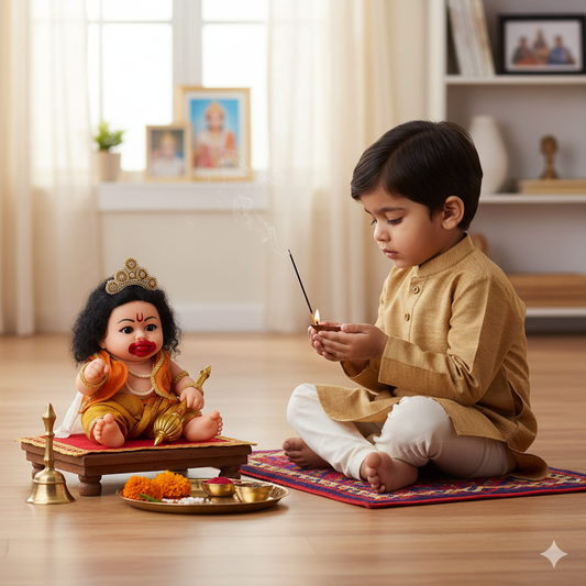 Kanha kothi Handmade Bal Hanuman Ji Doll for Kids