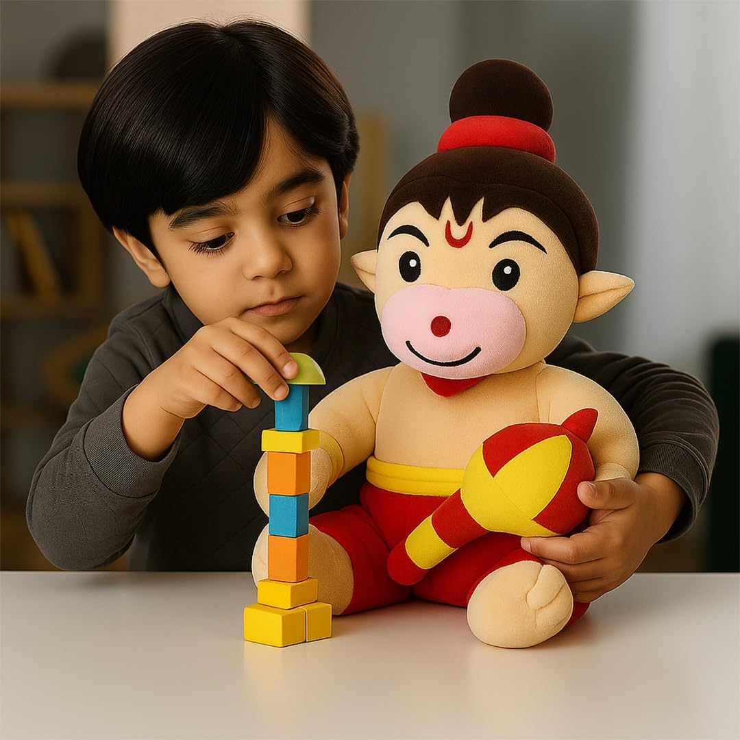 Kanha kothi Baby Hanuman (23 CM) | Soft Plush Toy | Best Gift for Infants, Toddlers & Babies