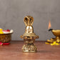 Kanha Kothi 3.5 Inch Brass Shivling with Nag Design | Decorative Shivling for Home Temple & Puja