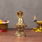 Kanha Kothi 3.5 Inch Brass Shivling with Nag Design | Decorative Shivling for Home Temple & Puja