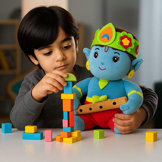 Kanha kothi Baby Krishna (23 CM) | Soft Plush Toy | Best Gift for Infants, Toddlers & Babies