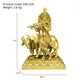 Pure Brass Lord Krishna with Cow Statue (7 Inch) – Divine Home Décor & Spiritual Idol