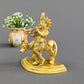 Pure Brass Lord Krishna with Cow Statue (7 Inch) – Divine Home Décor & Spiritual Idol