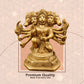 Kanha kothi Panchmukhi Hanuman Brass Idol 18.5 cm | Solid Brass Murti for Home Temple & Office