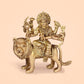 Kanha kothi Durga Maa on Lion Brass Idol 13 cm | Simhavahini Durga Murti for Home Temple