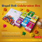 Kanha Kothi Royal Holi Celebration Box | 100% Herbal Gulal (4 Colours x 100g Each) with Jal Jeera & Thandai Mix | Premium Holi Gift Hamper