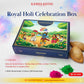Kanha Kothi Royal Holi Celebration Box | 100% Herbal Gulal (4 Colours x 100g Each) with Jal Jeera & Thandai Mix | Premium Holi Gift Hamper