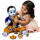 Kanha Kothi 24 Inch Laddu Gopal Doll | Premium Silicone Look Krishna Doll | Designer Dress with Mukut | Large Bal Gopal Idol for Home Temple Decor | Best Birthday Gift for Kids, Wife & Mother