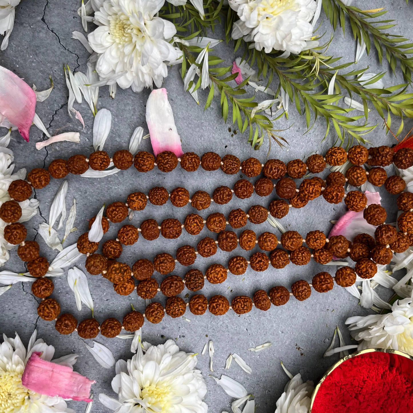 108 Beads Natural Rudraksha Mala for Japa & Meditation